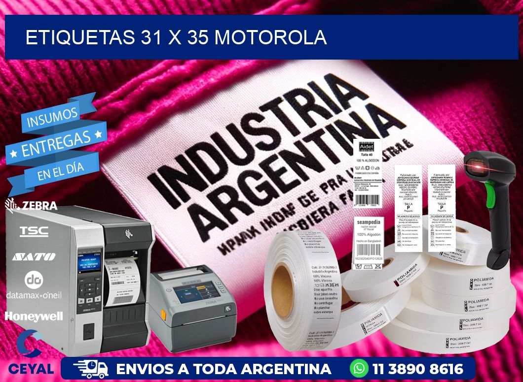 ETIQUETAS 31 x 35 MOTOROLA