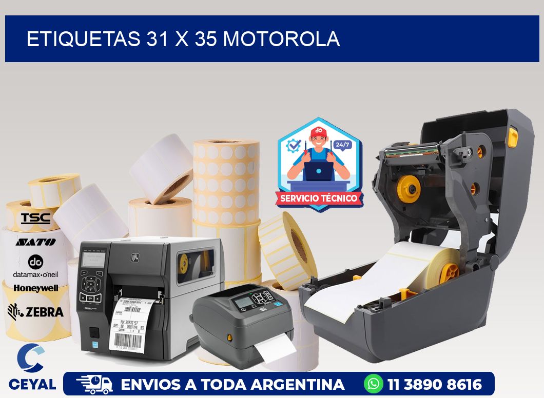 ETIQUETAS 31 x 35 MOTOROLA