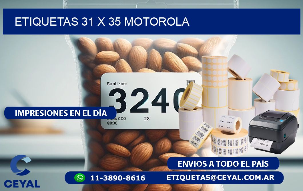 ETIQUETAS 31 x 35 MOTOROLA
