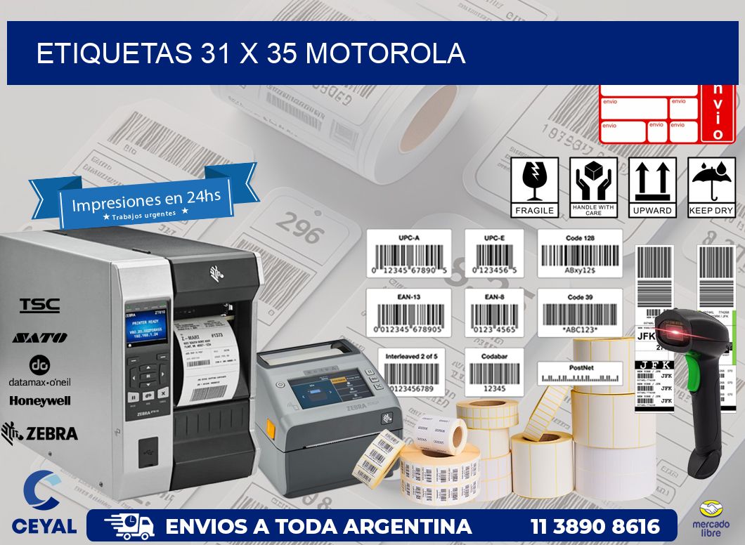 ETIQUETAS 31 x 35 MOTOROLA