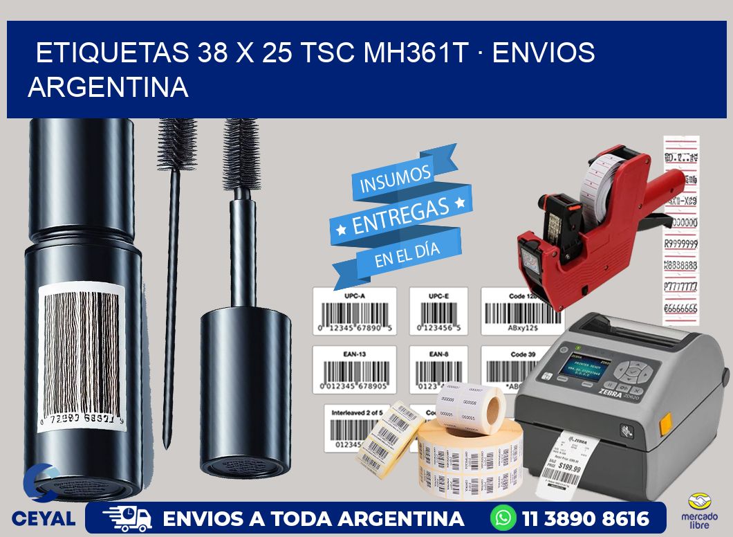 ETIQUETAS 38 x 25 TSC MH361T · ENVIOS ARGENTINA