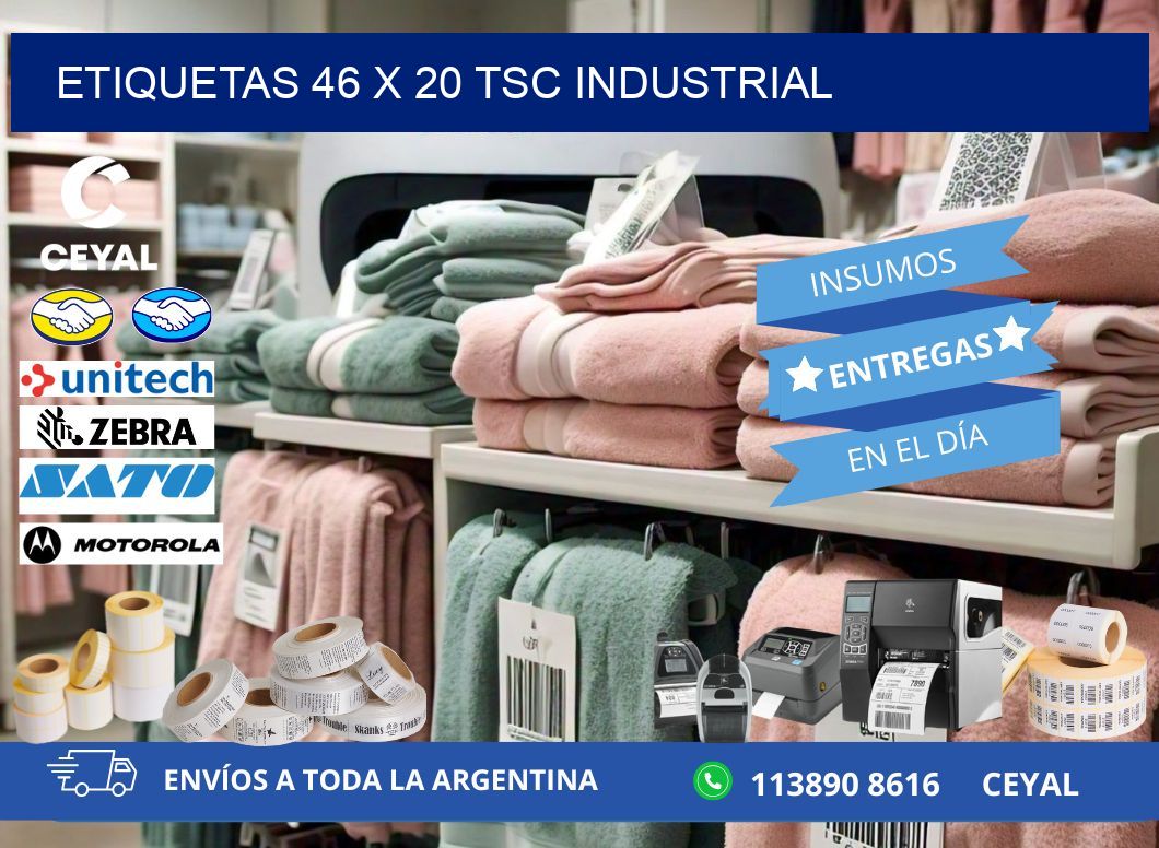 ETIQUETAS 46 x 20 TSC INDUSTRIAL