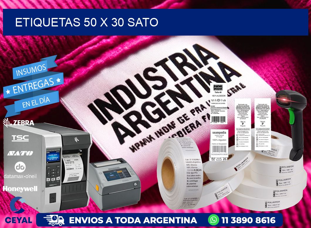 ETIQUETAS 50 x 30 SATO
