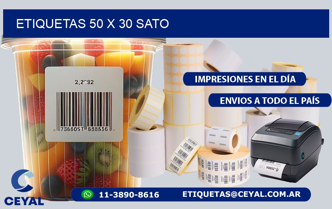 ETIQUETAS 50 x 30 SATO
