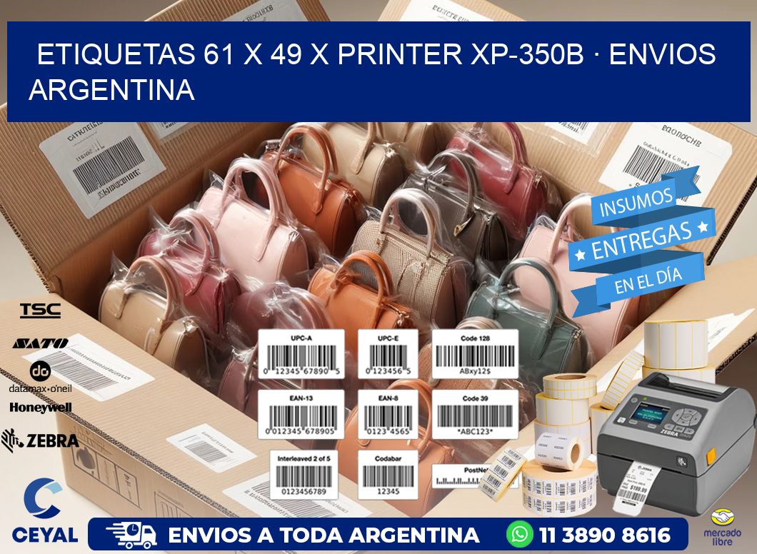 ETIQUETAS 61 x 49 X PRINTER XP-350B · ENVIOS ARGENTINA