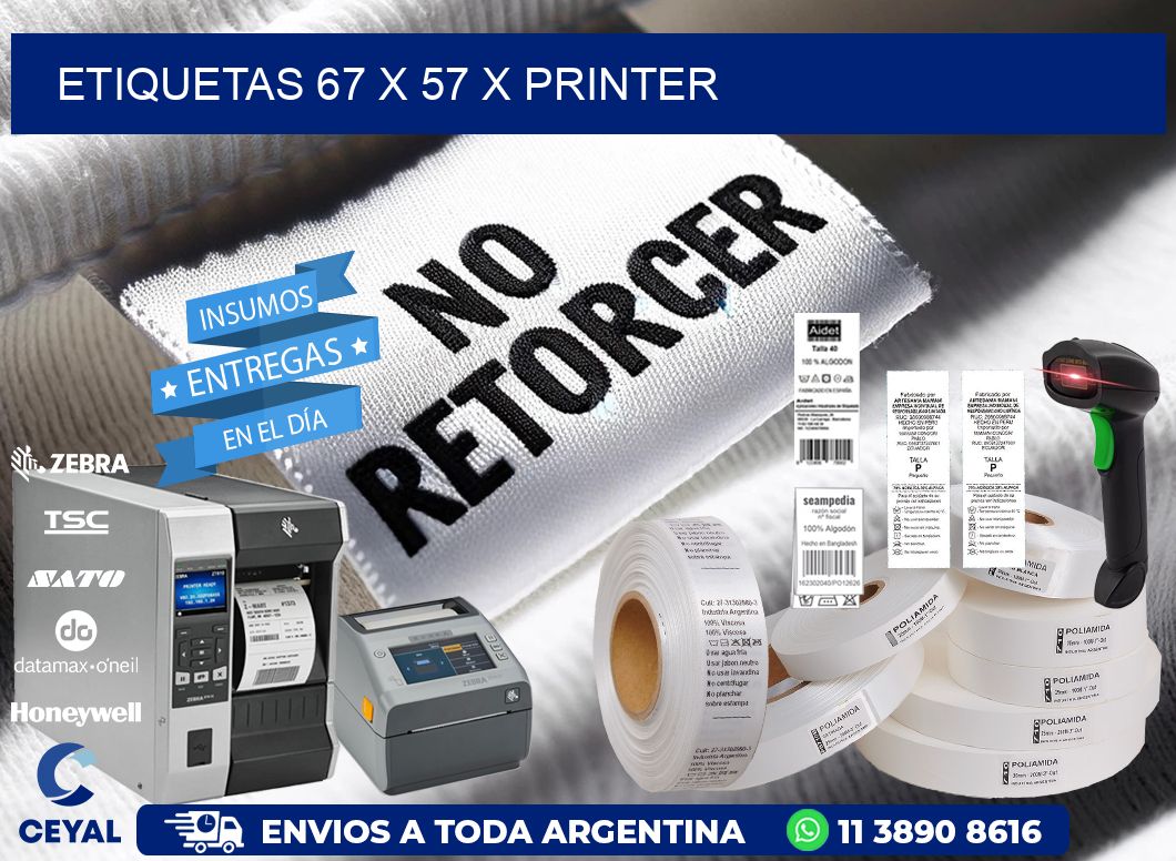 ETIQUETAS 67 x 57 X PRINTER