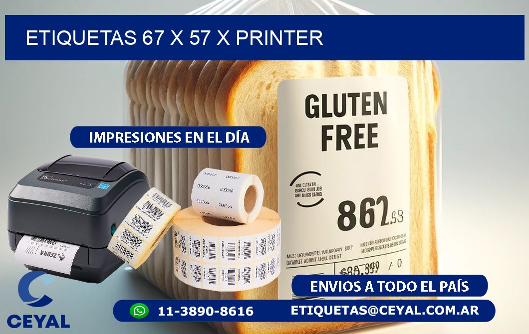 ETIQUETAS 67 x 57 X PRINTER