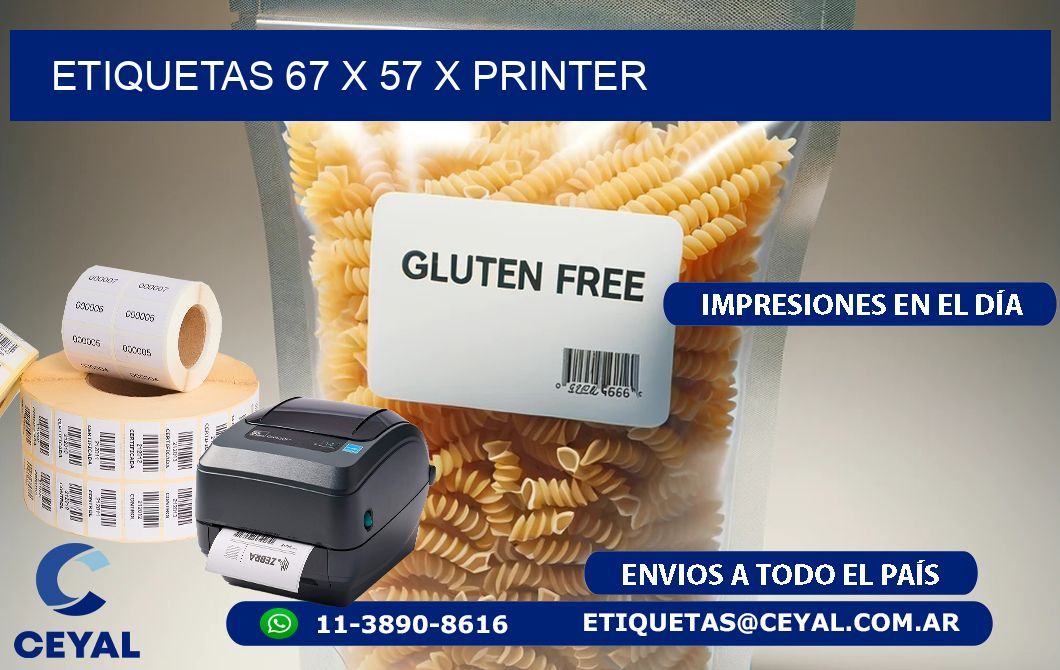ETIQUETAS 67 x 57 X PRINTER