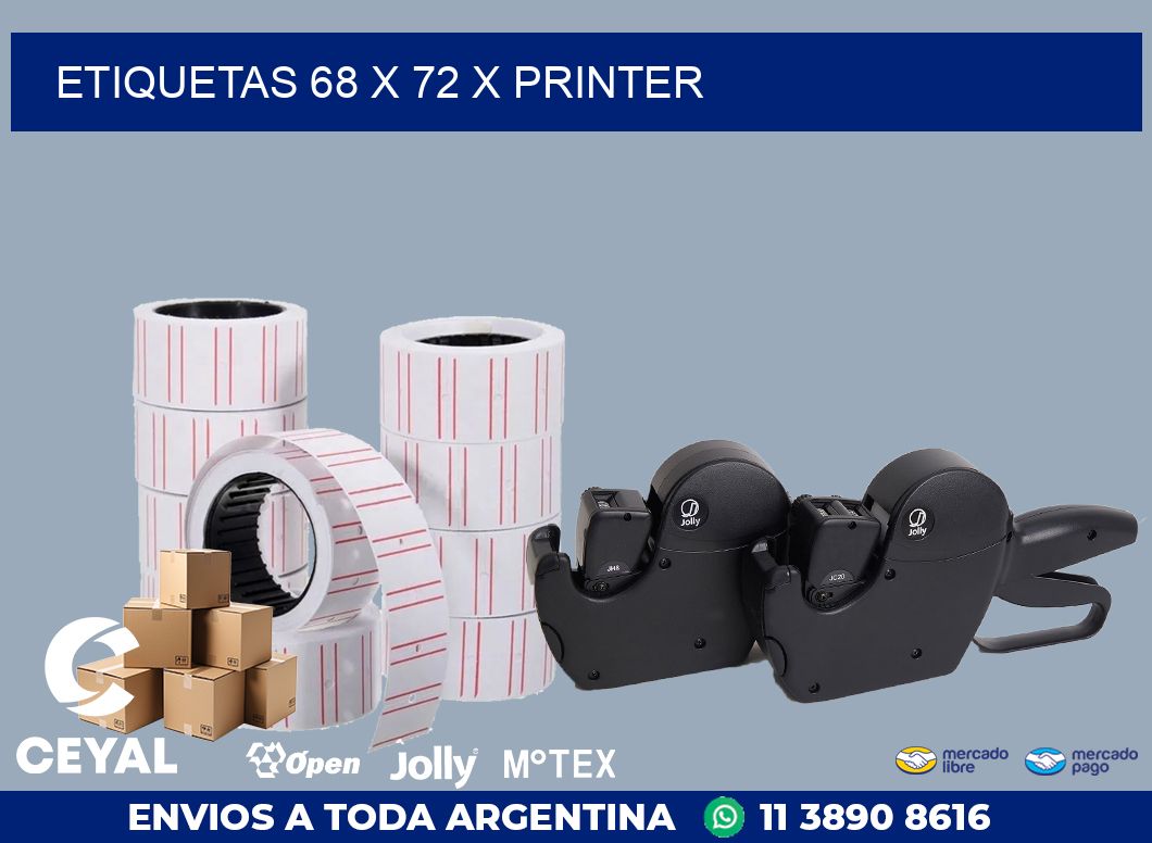 ETIQUETAS 68 x 72 X PRINTER