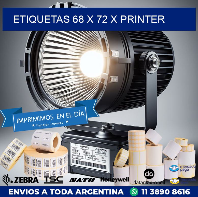ETIQUETAS 68 x 72 X PRINTER