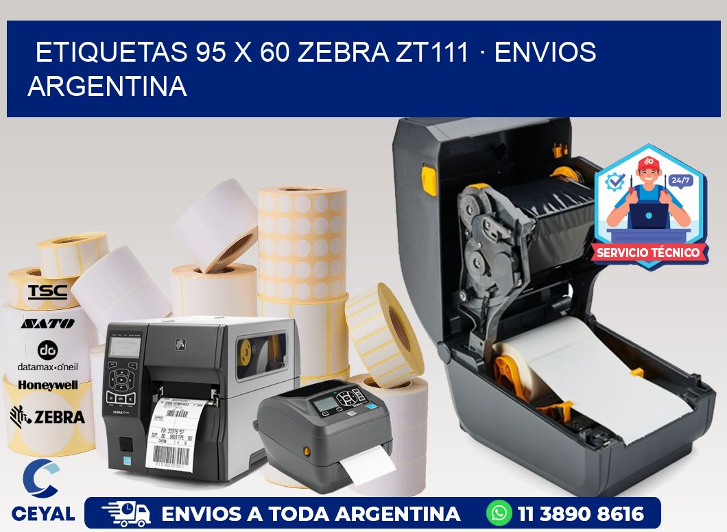 ETIQUETAS 95 x 60 ZEBRA ZT111 · ENVIOS ARGENTINA