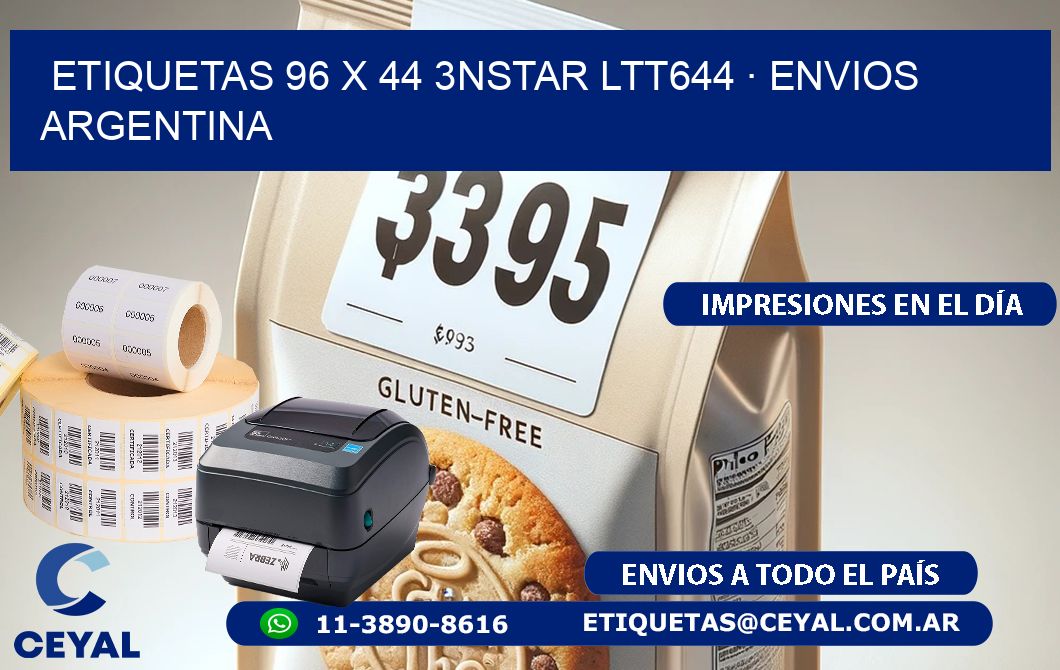 ETIQUETAS 96 x 44 3NSTAR LTT644 · ENVIOS ARGENTINA