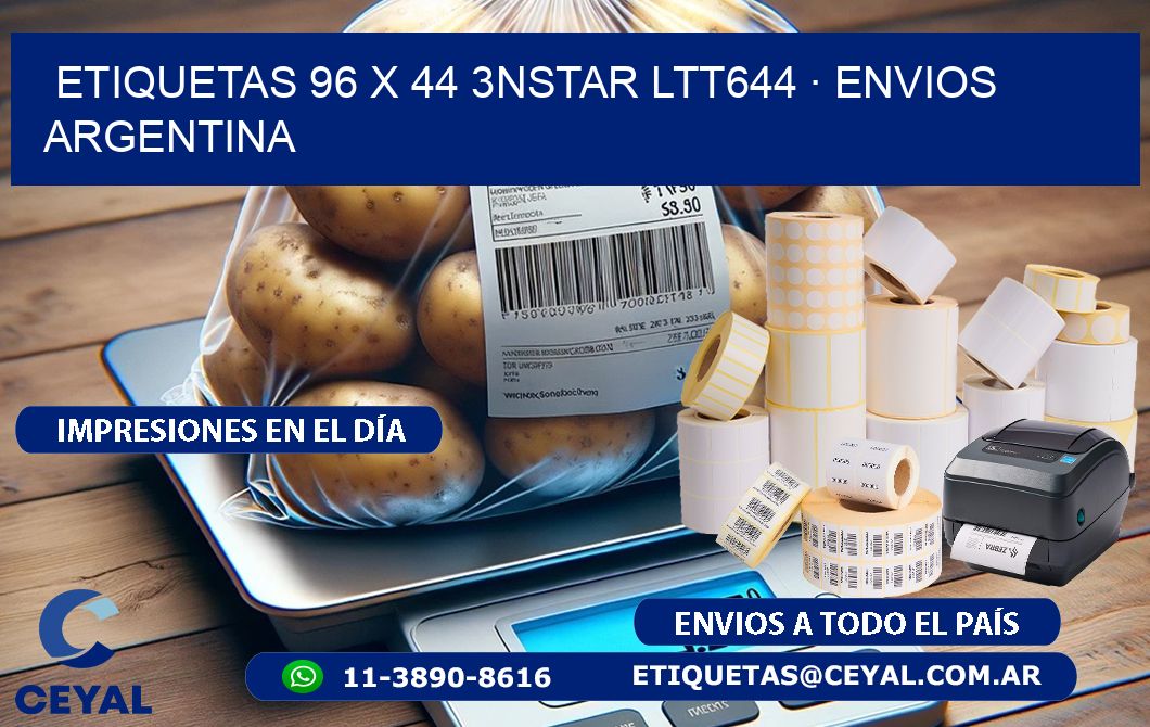 ETIQUETAS 96 x 44 3NSTAR LTT644 · ENVIOS ARGENTINA