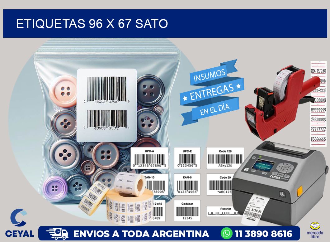 ETIQUETAS 96 x 67 SATO
