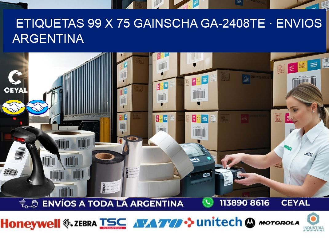 ETIQUETAS 99 x 75 GAINSCHA GA-2408TE · ENVIOS ARGENTINA