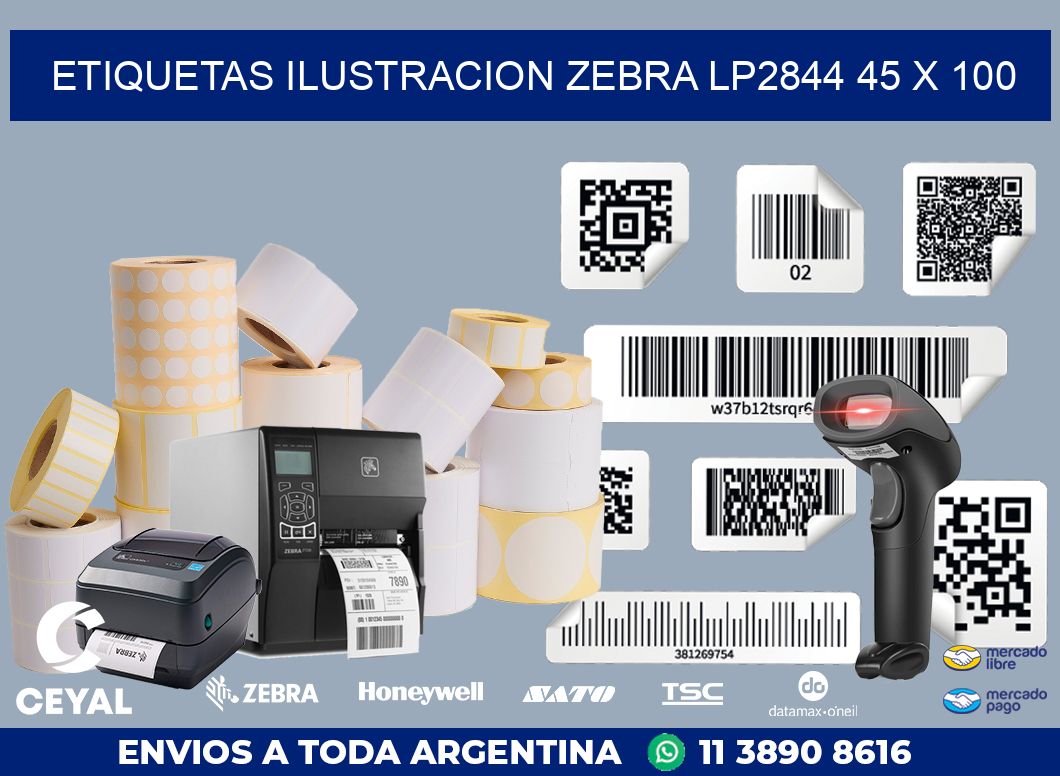 ETIQUETAS ILUSTRACION ZEBRA LP2844 45 x 100