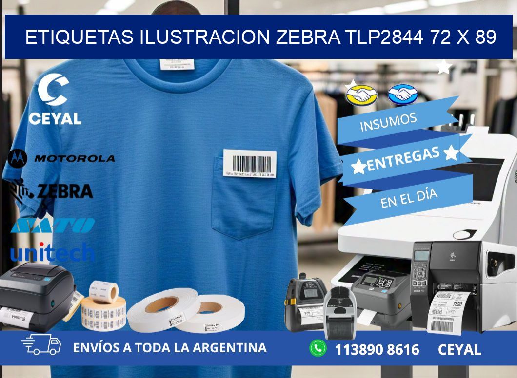 ETIQUETAS ILUSTRACION ZEBRA TLP2844 72 x 89
