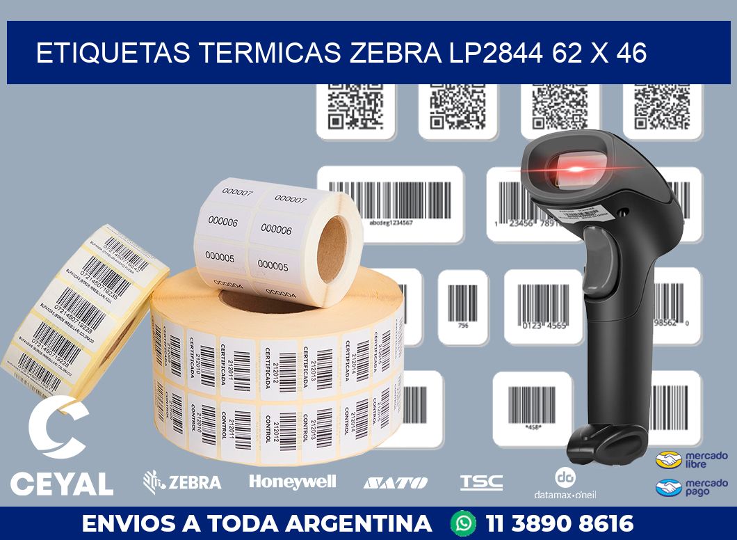 ETIQUETAS TERMICAS ZEBRA LP2844 62 x 46