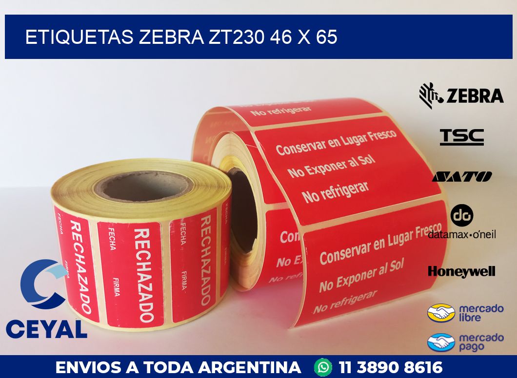 ETIQUETAS Zebra ZT230 46 x 65