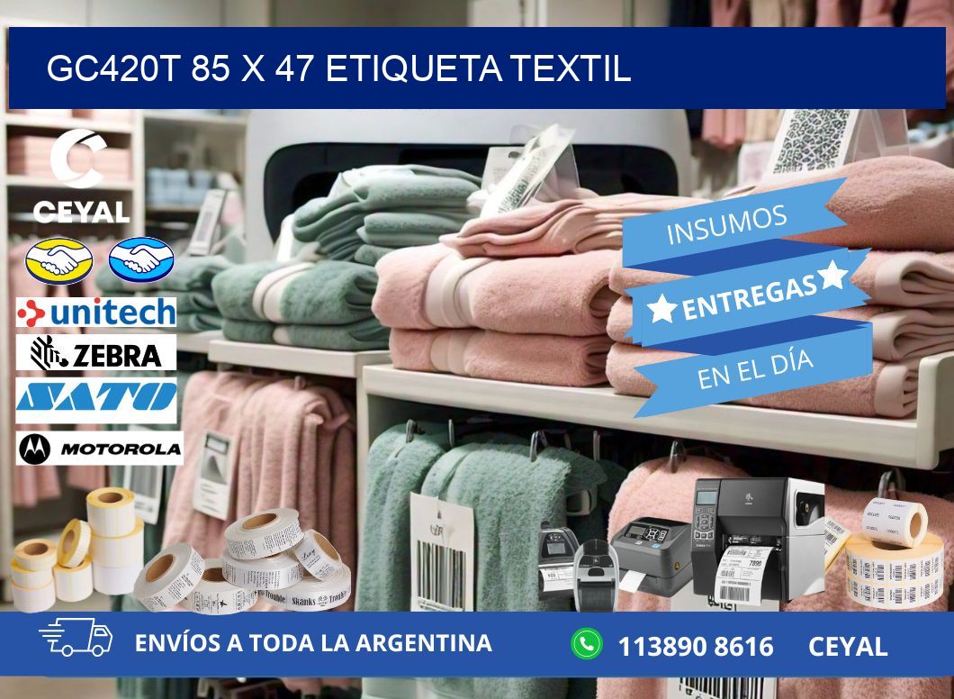 GC420T 85 x 47 ETIQUETA TEXTIL