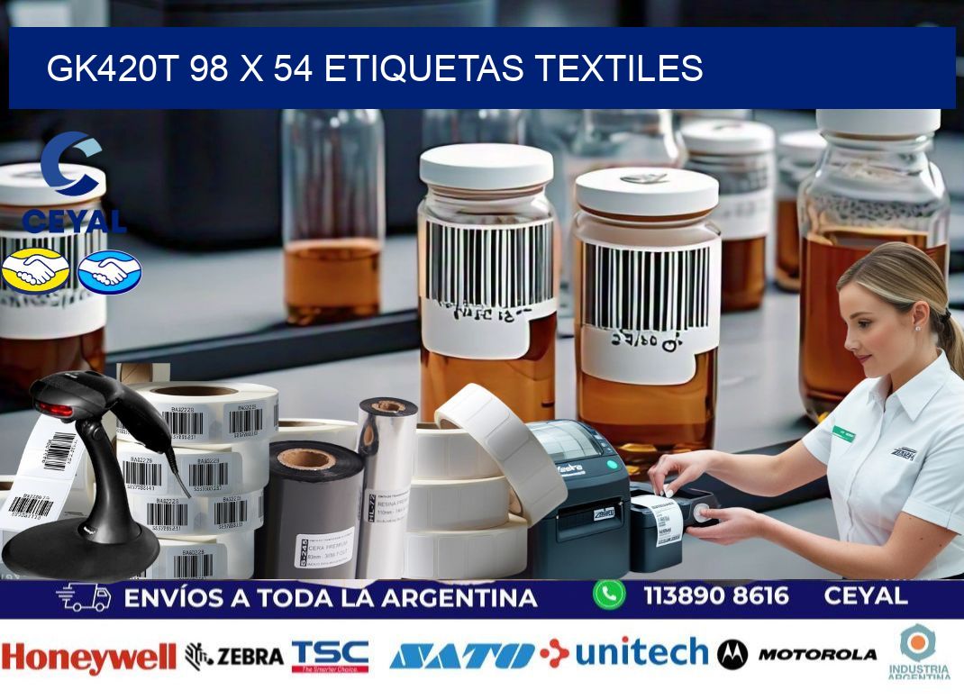 GK420T 98 x 54 ETIQUETAS TEXTILES
