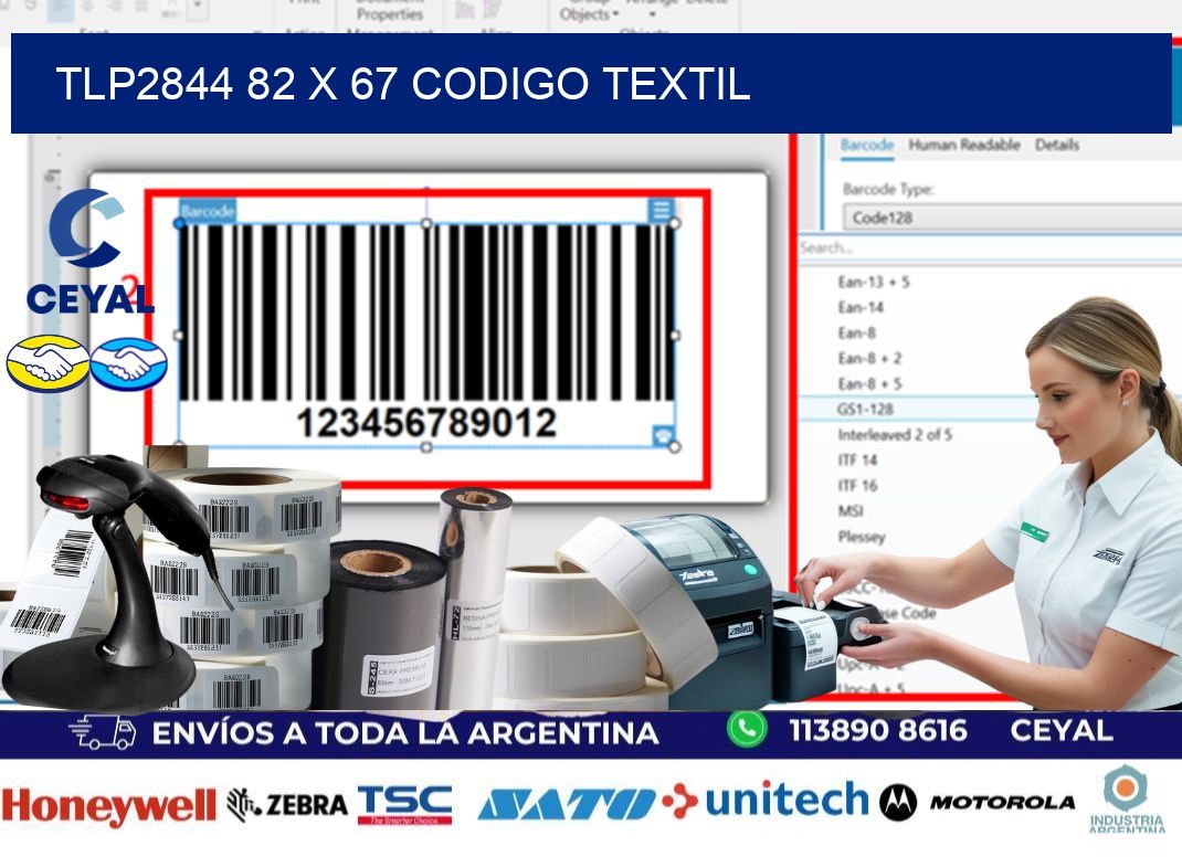 TLP2844 82 x 67 CODIGO TEXTIL