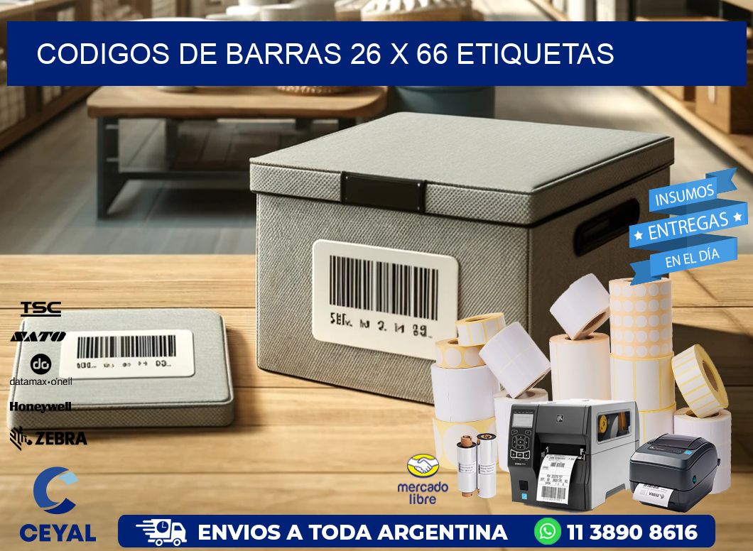 codigos de barras 26 x 66 etiquetas
