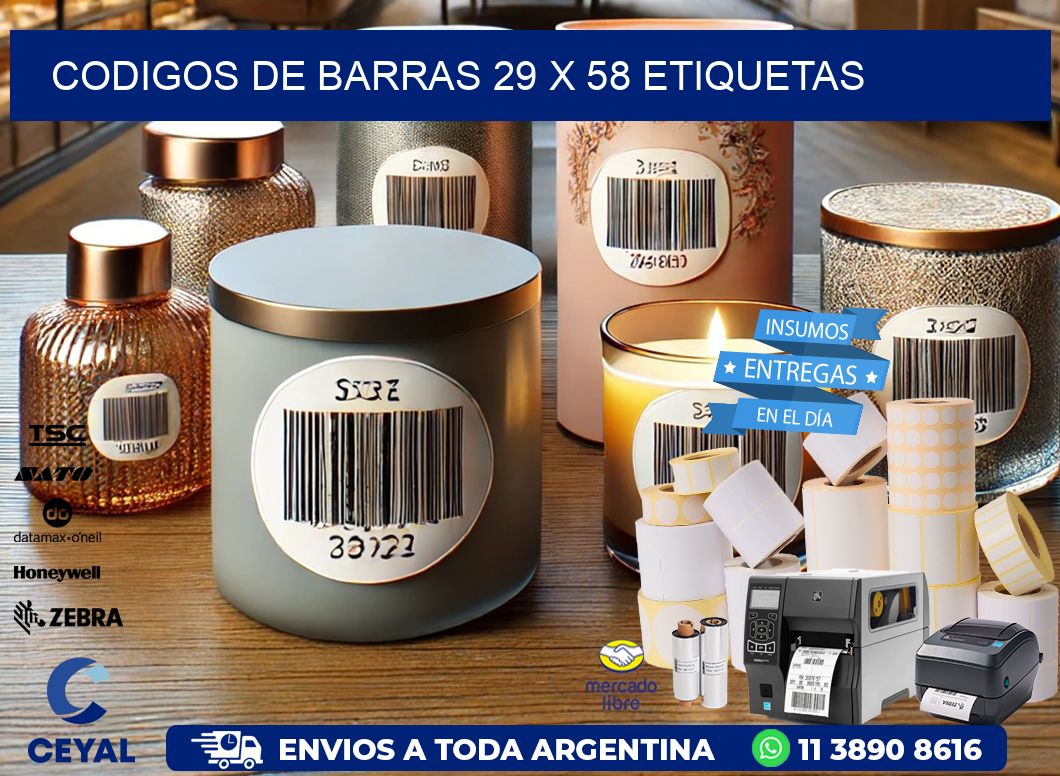 codigos de barras 29 x 58 etiquetas