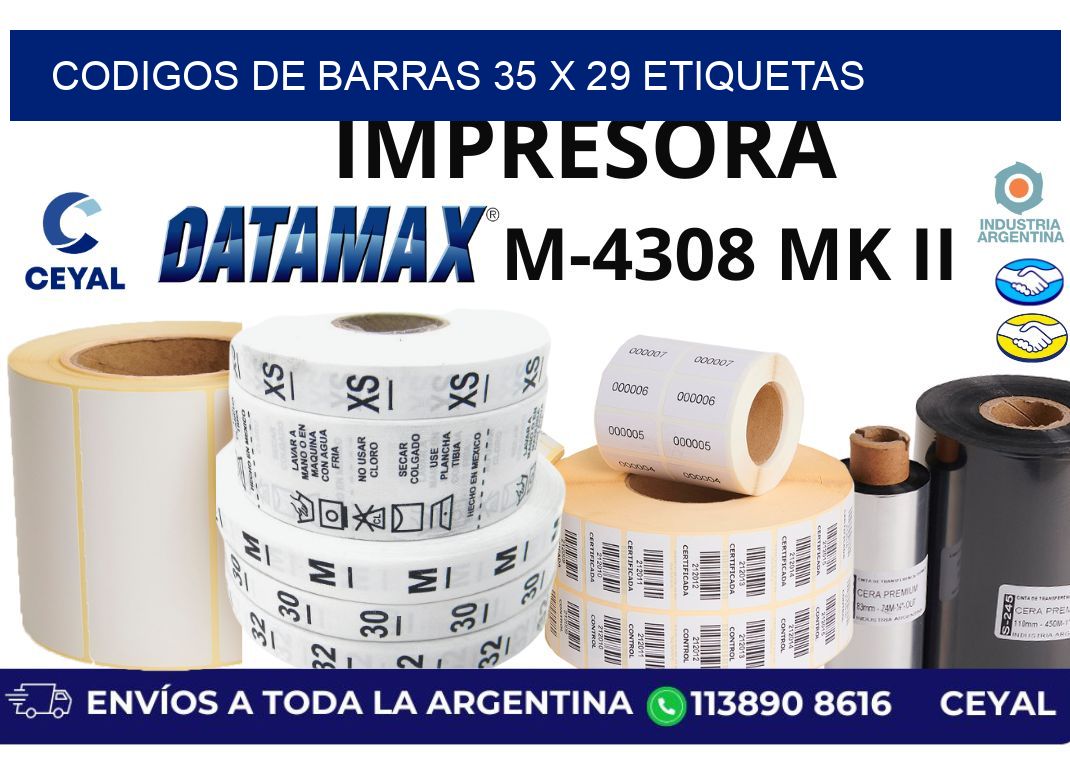 codigos de barras 35 x 29 etiquetas