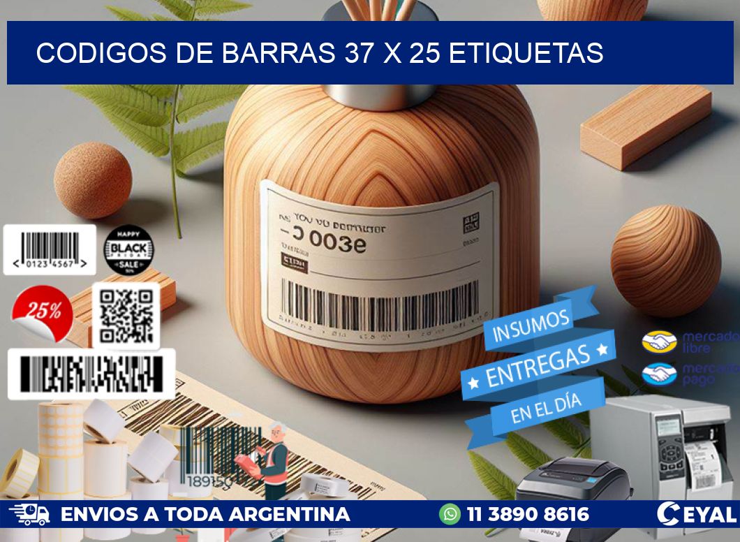 codigos de barras 37 x 25 etiquetas