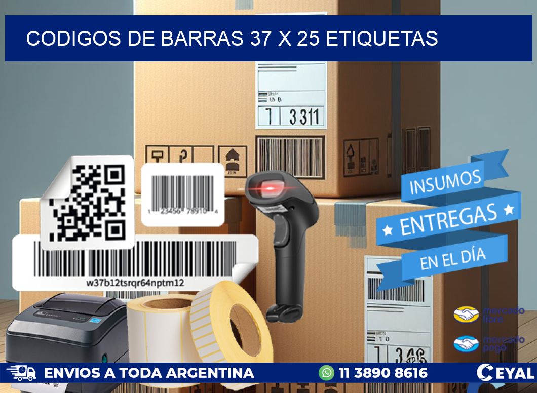 codigos de barras 37 x 25 etiquetas
