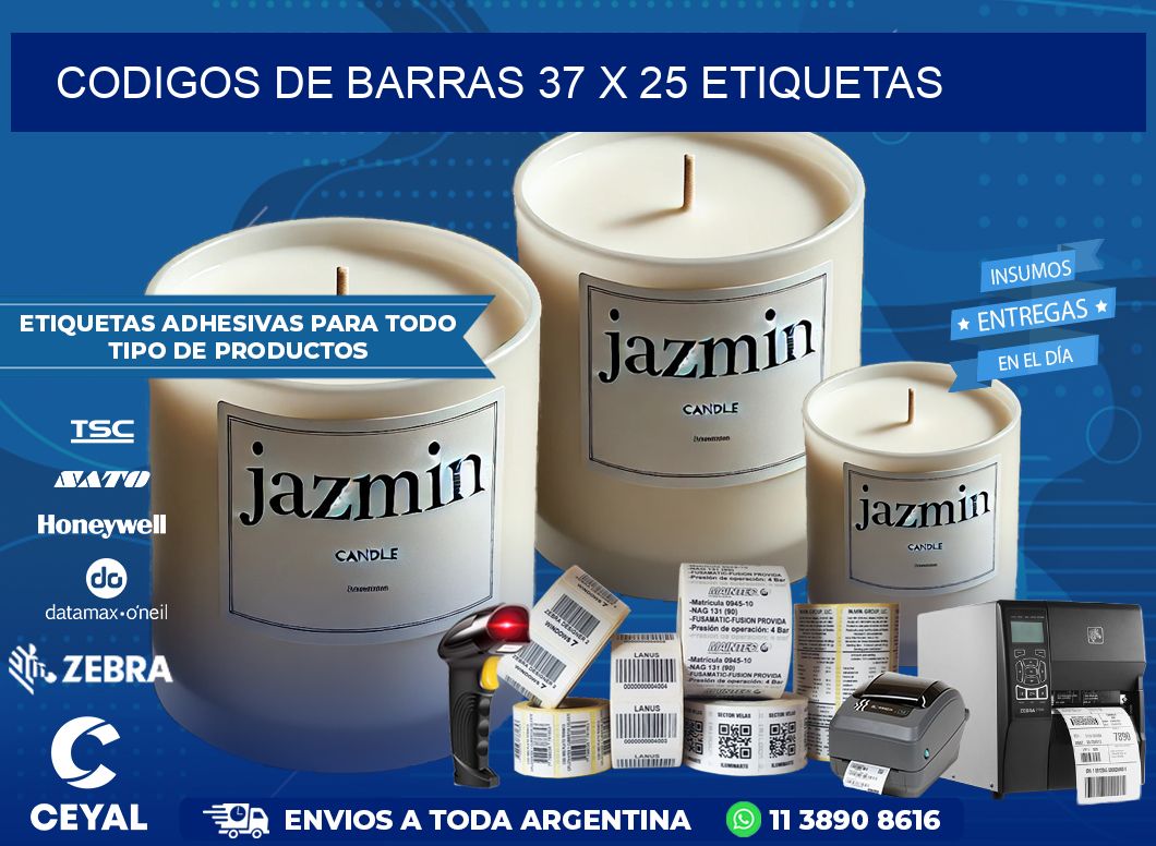 codigos de barras 37 x 25 etiquetas