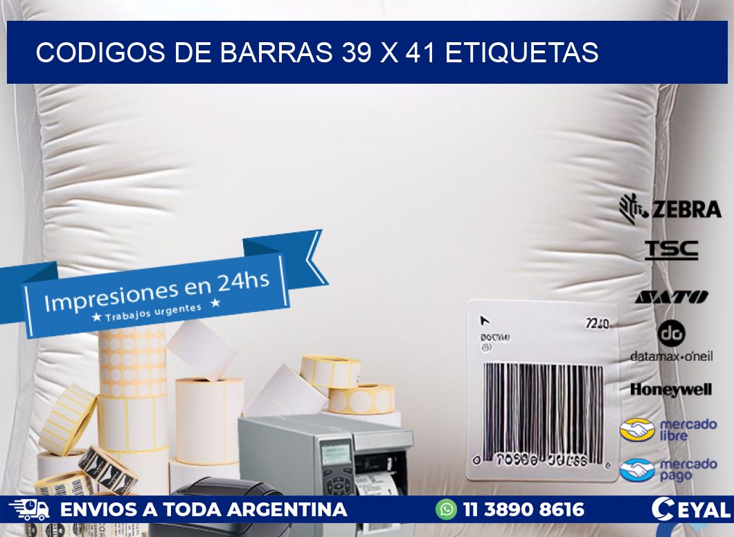 codigos de barras 39 x 41 etiquetas