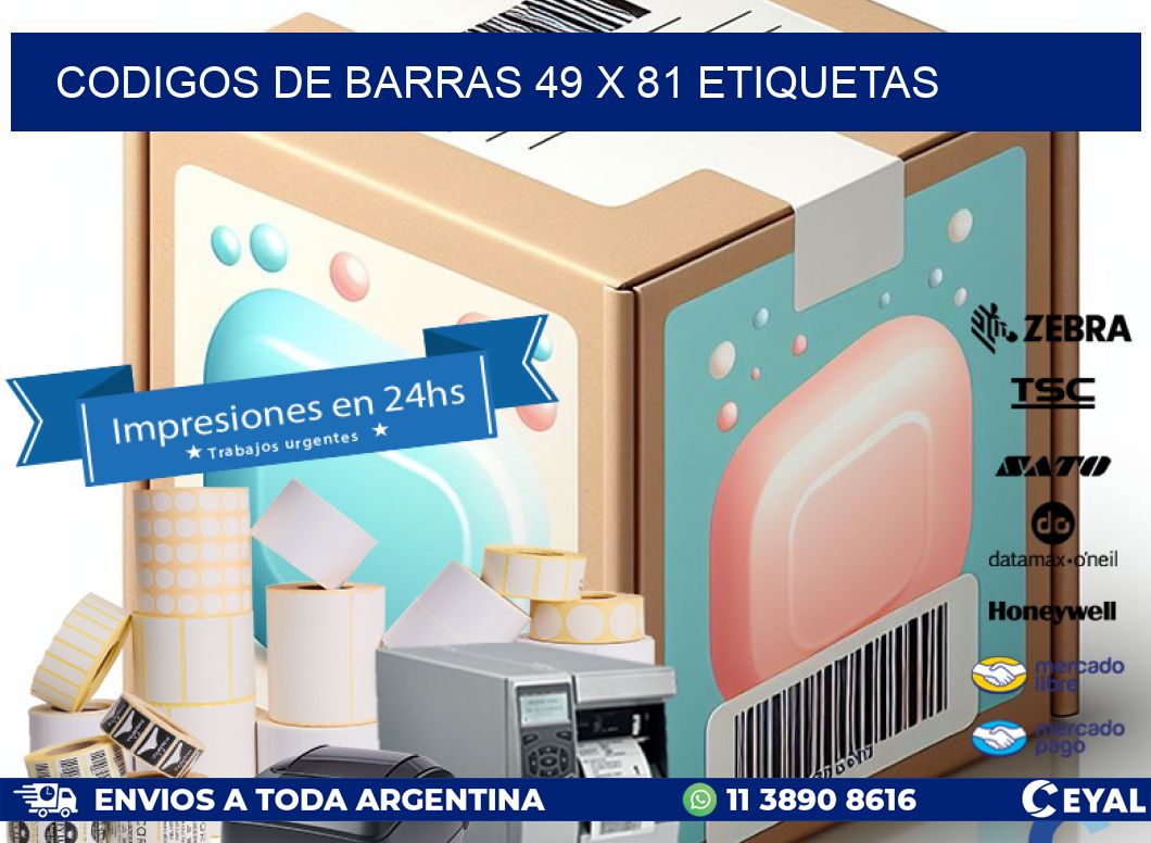 codigos de barras 49 x 81 etiquetas