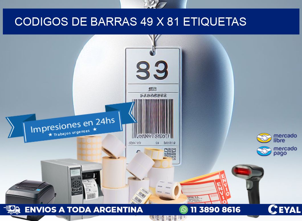 codigos de barras 49 x 81 etiquetas