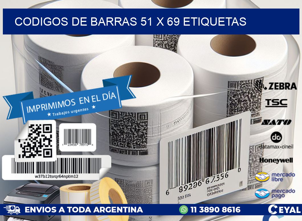 codigos de barras 51 x 69 etiquetas
