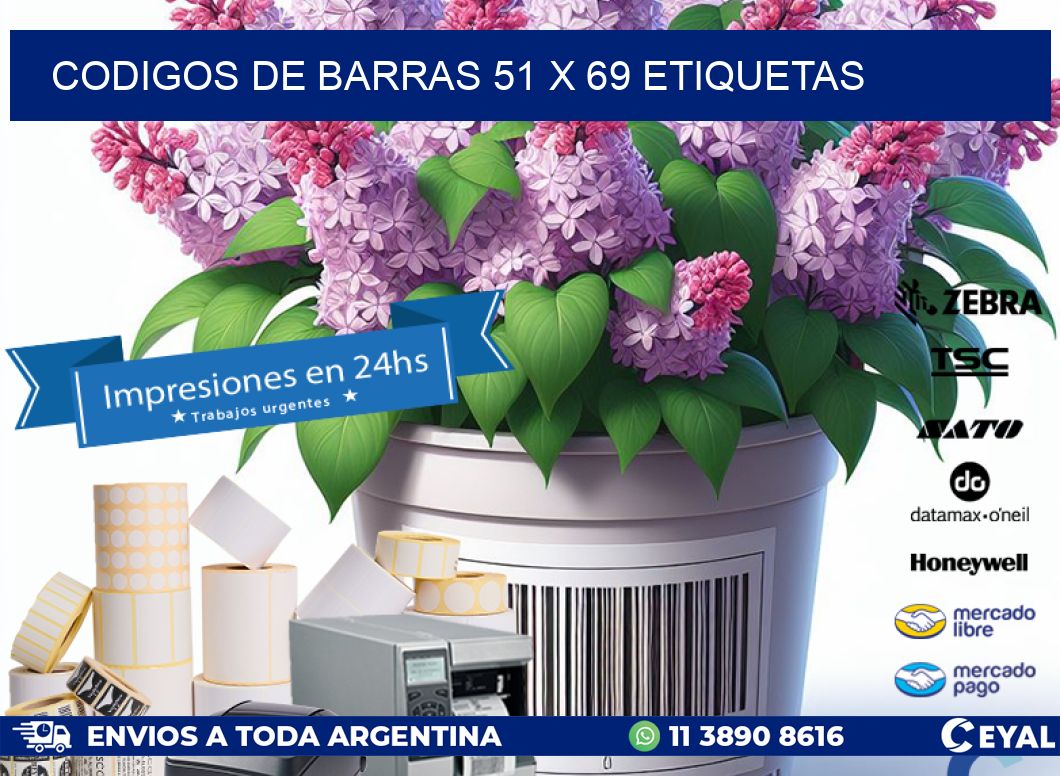 codigos de barras 51 x 69 etiquetas