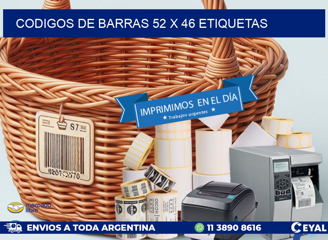 codigos de barras 52 x 46 etiquetas