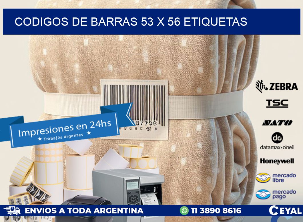 codigos de barras 53 x 56 etiquetas