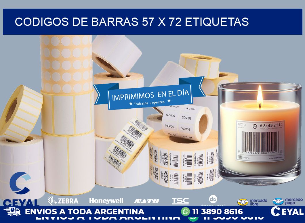 codigos de barras 57 x 72 etiquetas