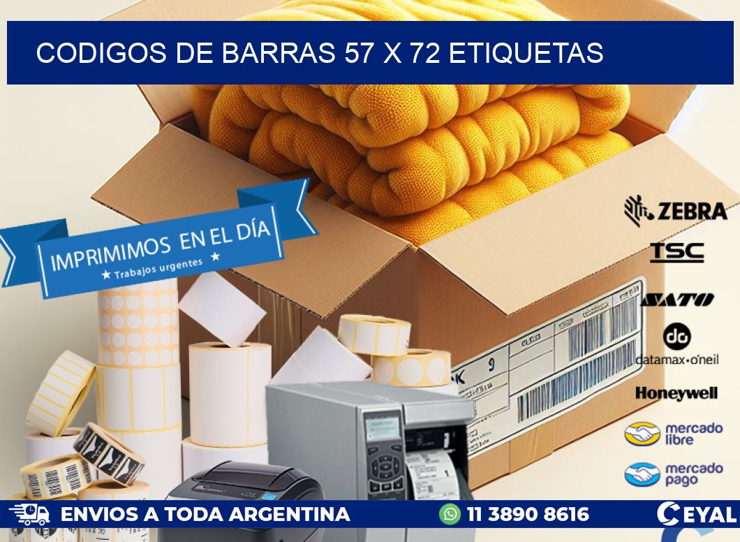 codigos de barras 57 x 72 etiquetas