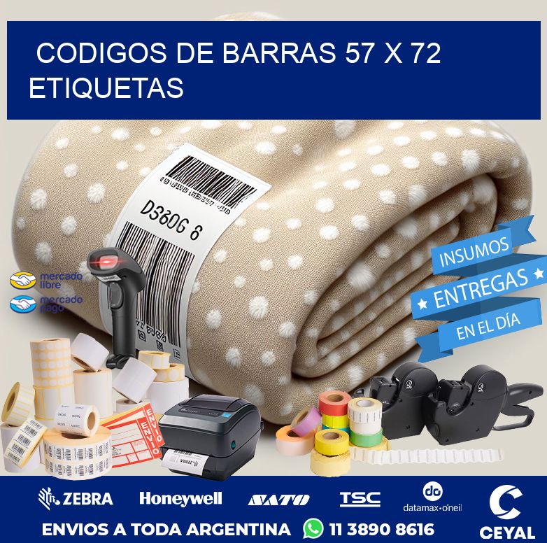 codigos de barras 57 x 72 etiquetas