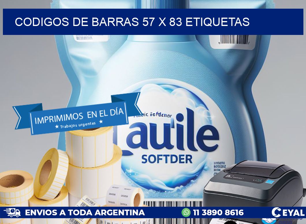 codigos de barras 57 x 83 etiquetas