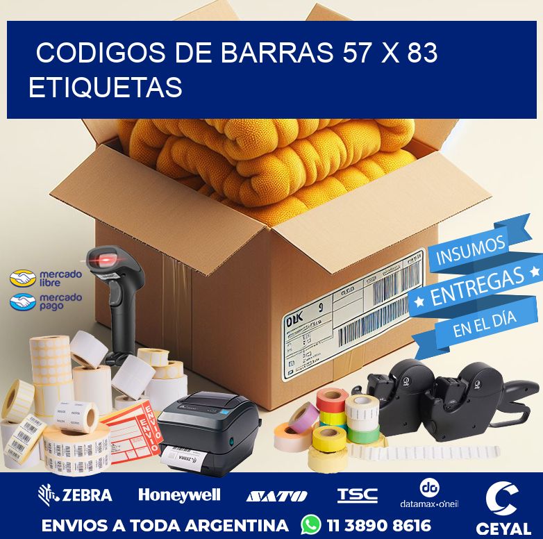 codigos de barras 57 x 83 etiquetas