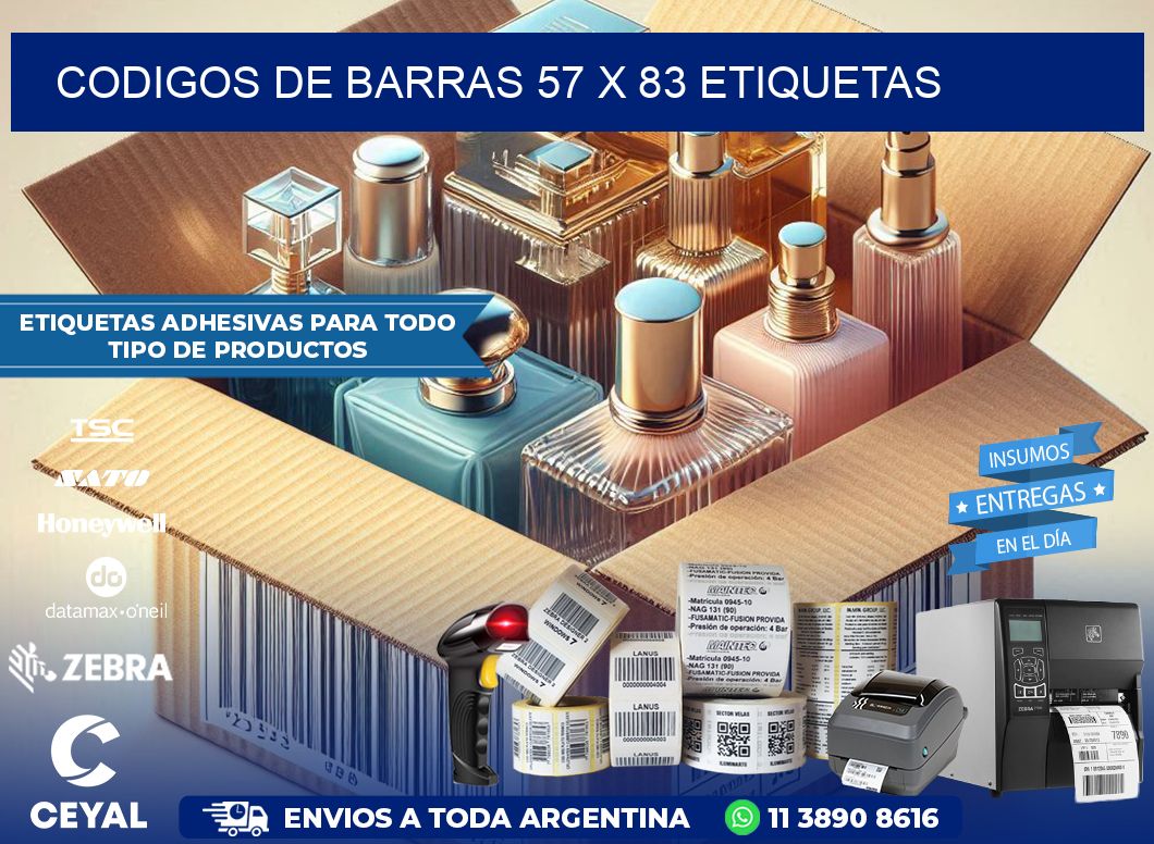 codigos de barras 57 x 83 etiquetas