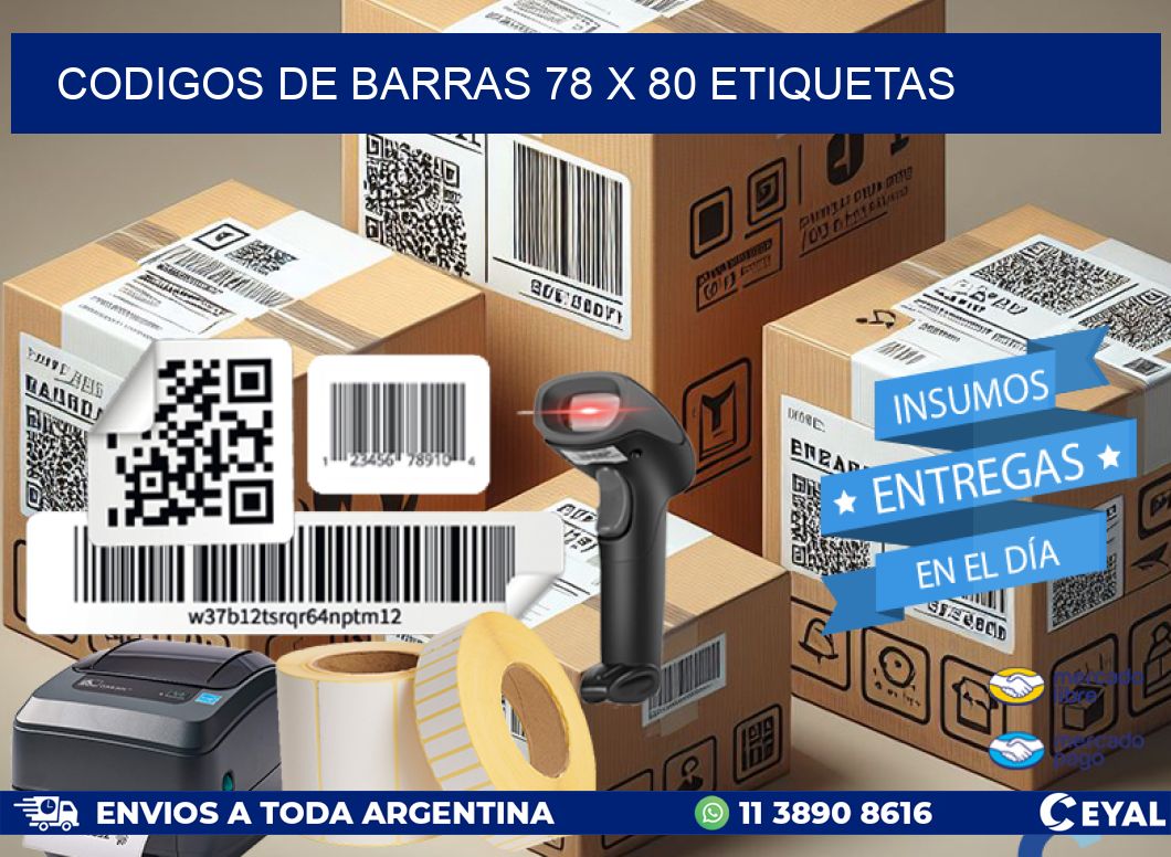 codigos de barras 78 x 80 etiquetas