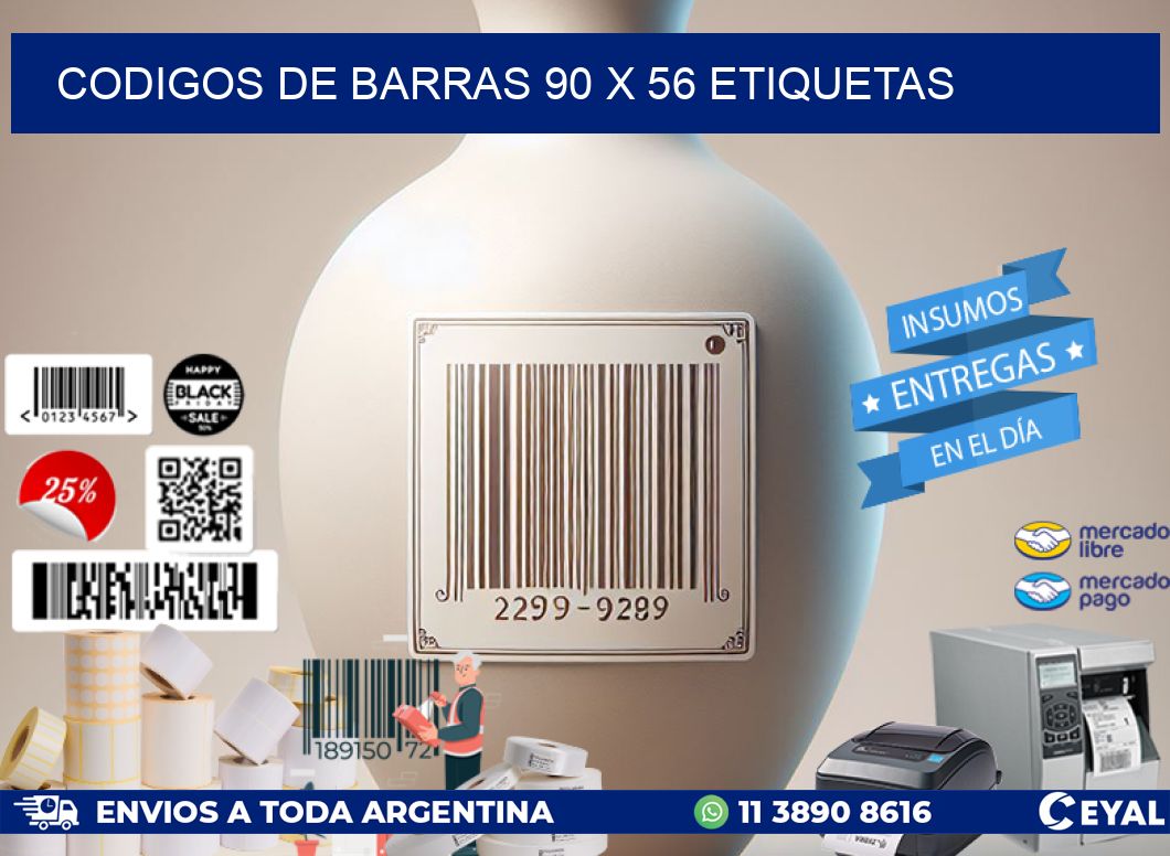 codigos de barras 90 x 56 etiquetas