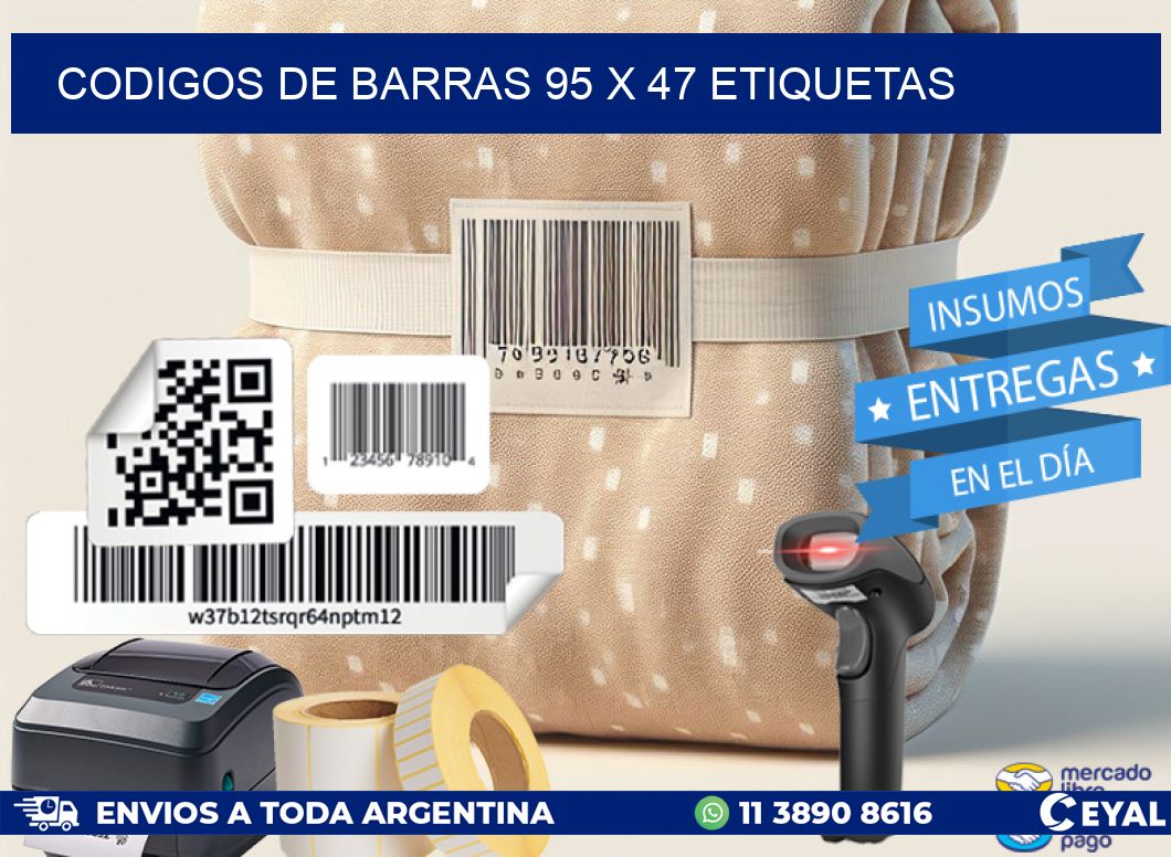 codigos de barras 95 x 47 etiquetas