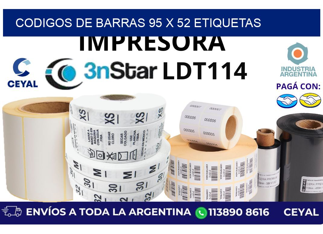 codigos de barras 95 x 52 etiquetas