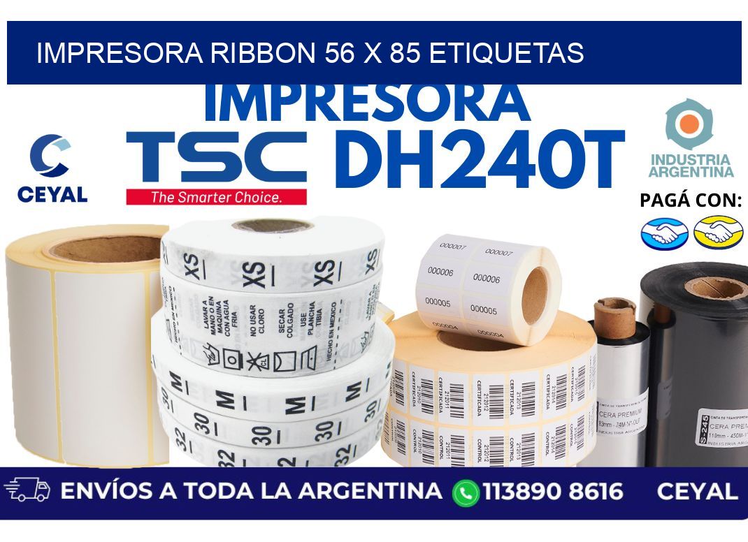 impresora ribbon 56 x 85 etiquetas